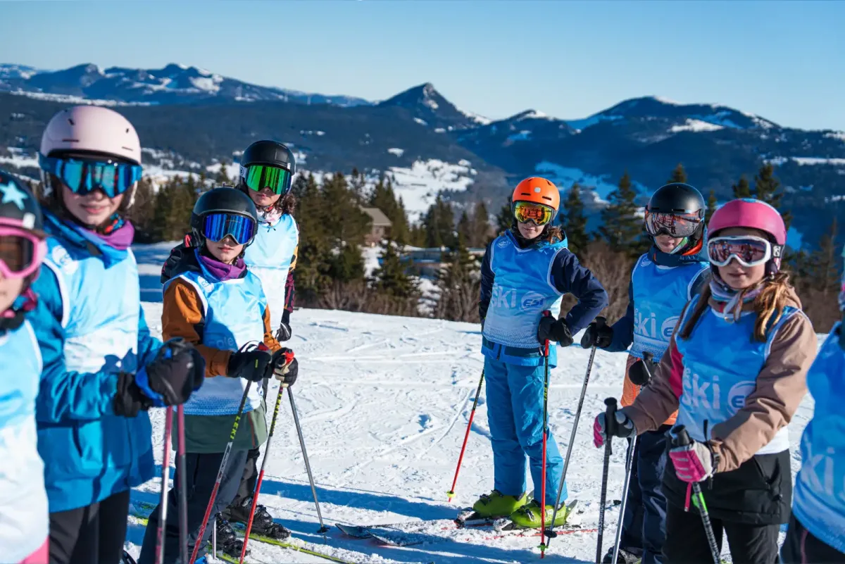 Cours collectif de ski alpin pour adolescent à l'ESi